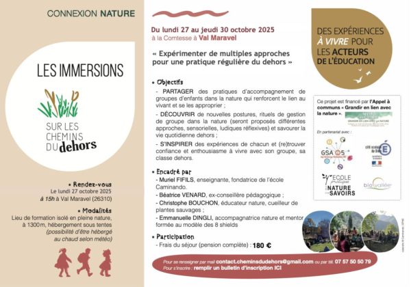 Immersions chemins du dehors ocrtobre 25