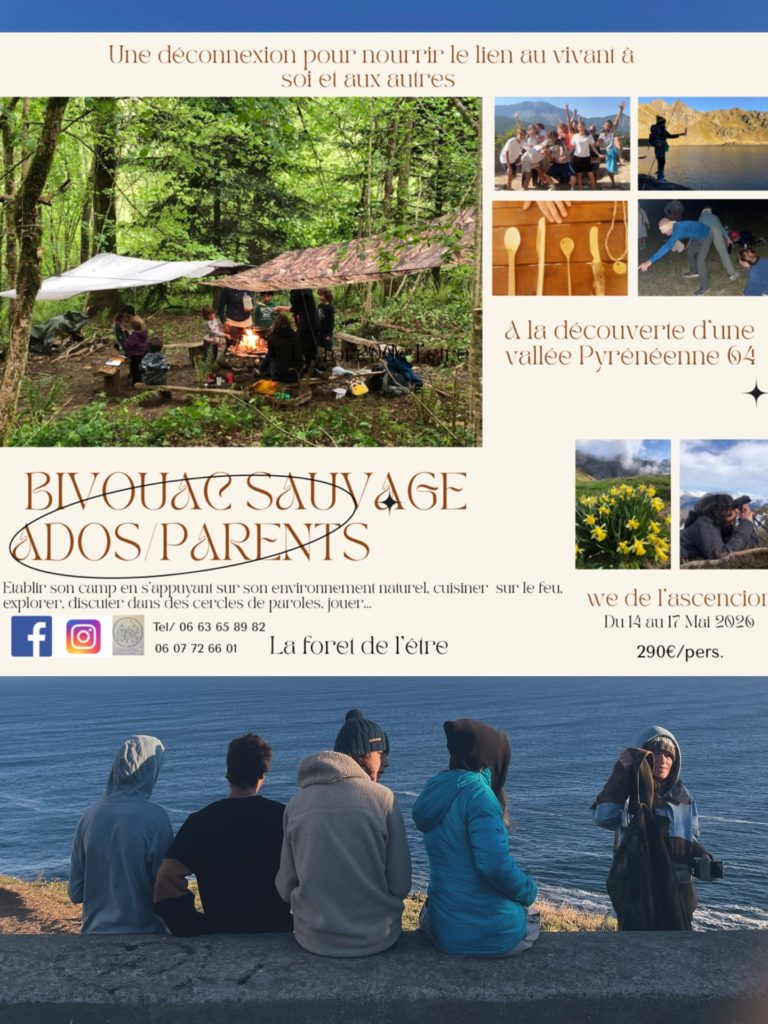 Bivouac sauvage ados parnents