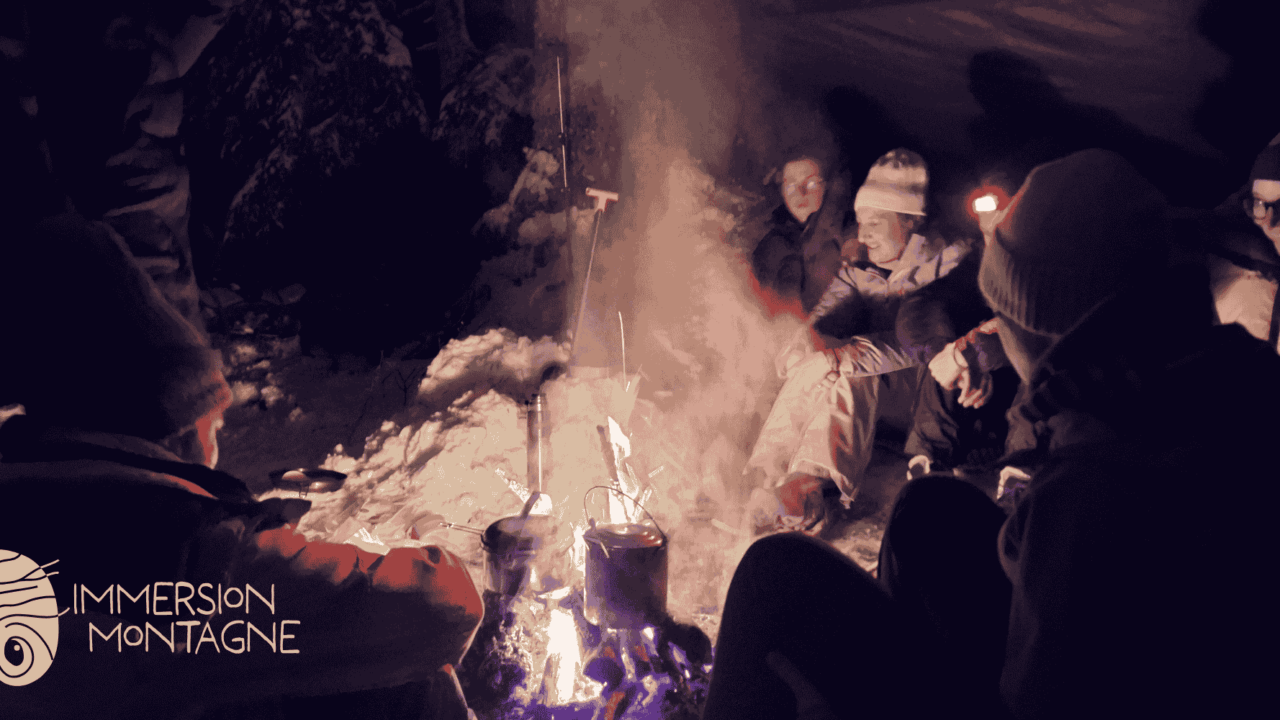 Immersion montagne feu neige