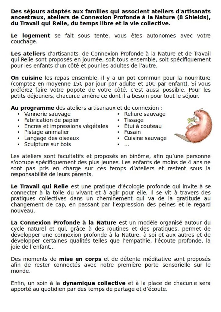 Graines de sauvage stage